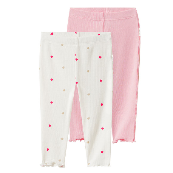 2 Newborn-leggings met ribstructuur