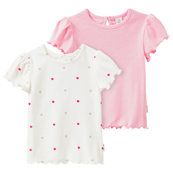 2 Newborn T-Shirt mit Rippstruktur