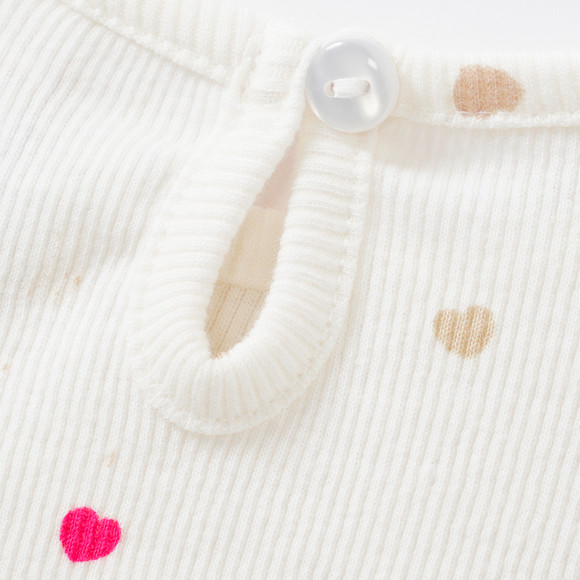 2 Newborn T-Shirt mit Rippstruktur