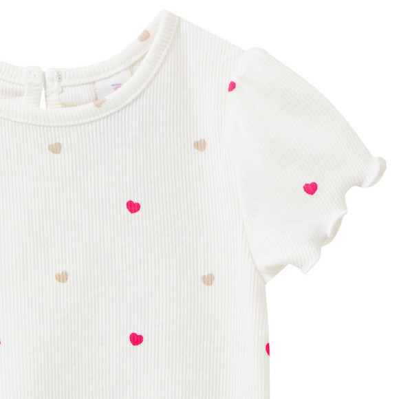 2 Newborn T-Shirt mit Rippstruktur