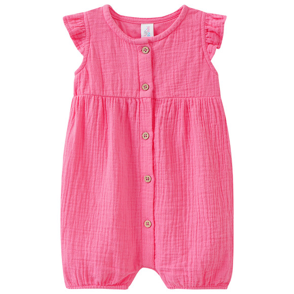 Newborn Musselin-Overall mit Knopfleiste