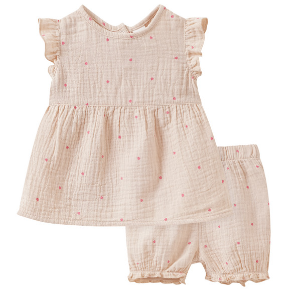 Newborn Kleid und Shorts aus Musselin