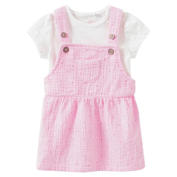 Newborn Set mit Latzkleid und T-Shirt