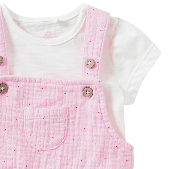 Newborn Set mit Latzkleid und T-Shirt