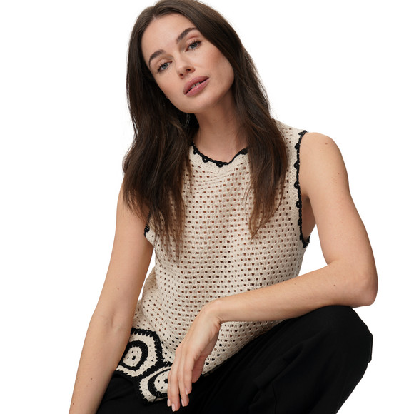Damen Stricktop mit Ajourmuster