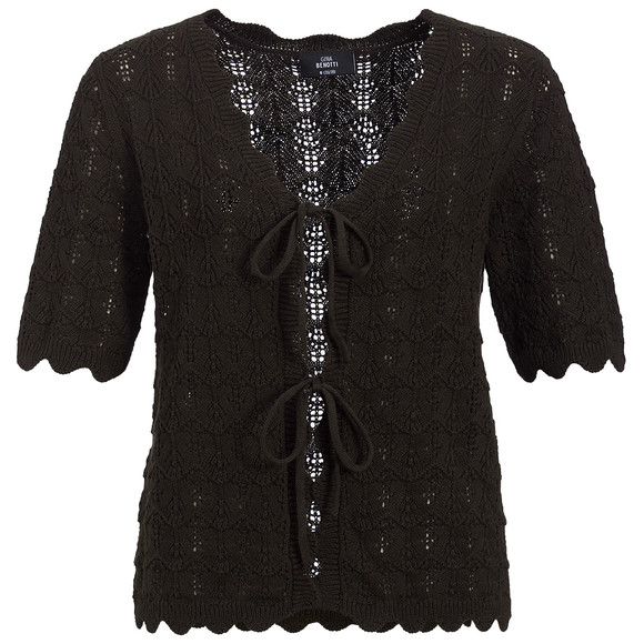 Damen Strickjacke mit Ajourmuster