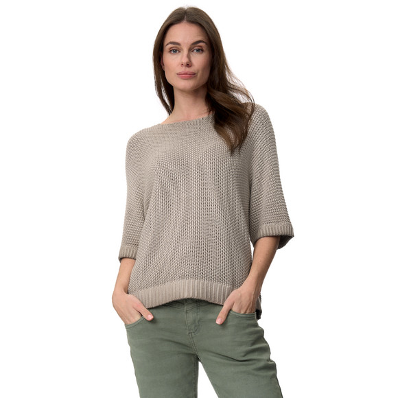 Damen Strickpullover mit Perlstrick