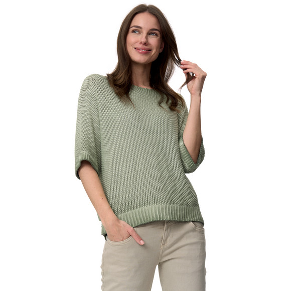Damen Strickpullover mit Perlstrick