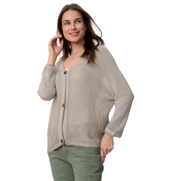 Damen Strickjacke mit Perlstrick