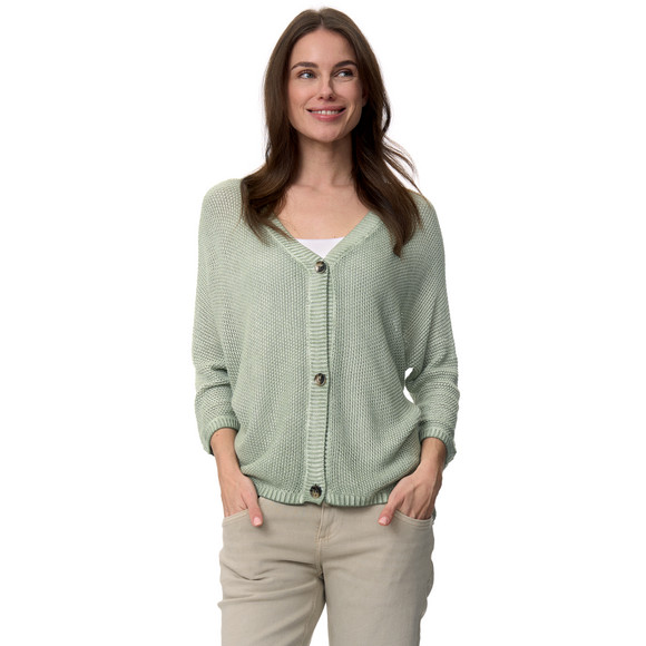 Damen Strickjacke mit Perlstrick