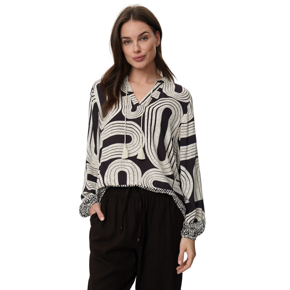 Damen Bluse in gekreppter Optik