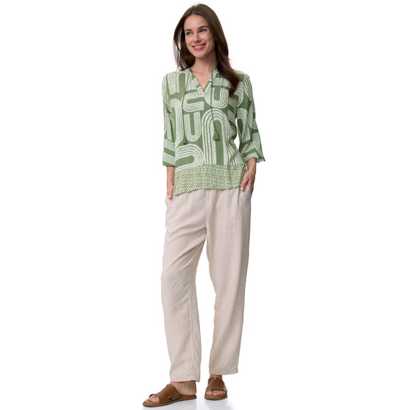 Damen Bluse in gekreppter Optik