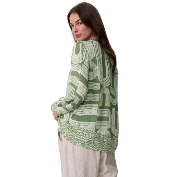 Damen Bluse in gekreppter Optik