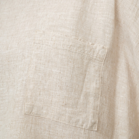 Damen Leinen-Bluse mit Brusttasche