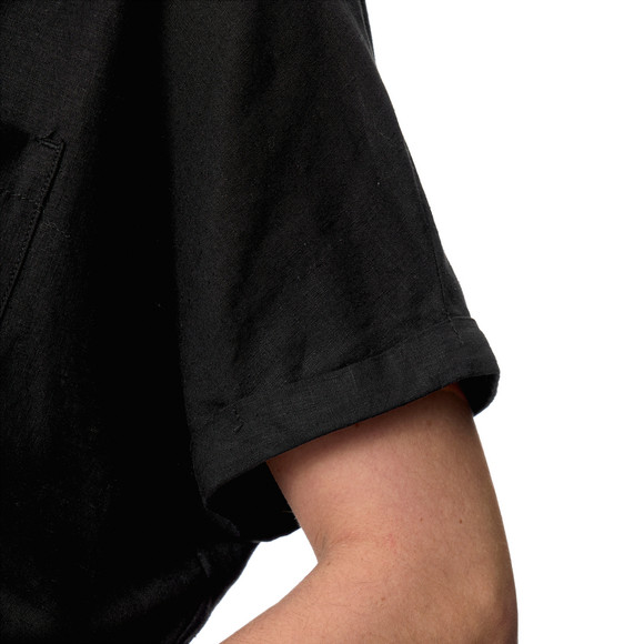 Damen Leinen-Bluse mit Brusttasche