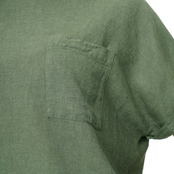 Damen Leinen-Bluse mit Brusttasche