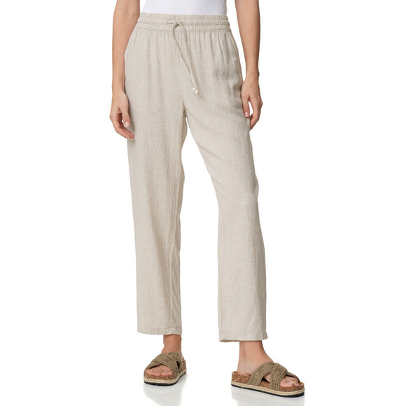 Damen Leinen-Hose mit Tunnelzug