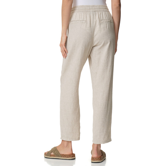 Damen Leinen-Hose mit Tunnelzug