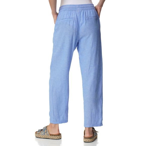 Damen Leinen-Hose mit Tunnelzug