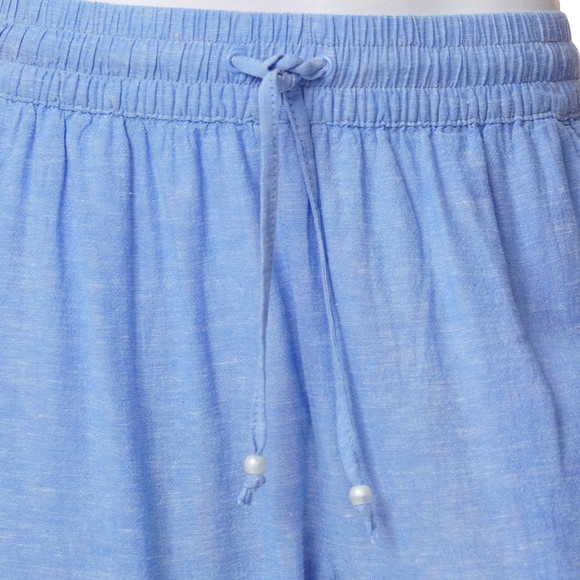 Damen Leinen-Hose mit Tunnelzug