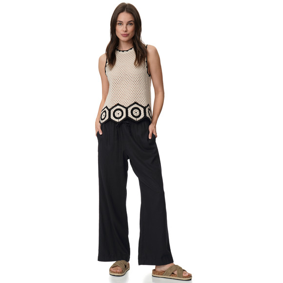 Damen Leinen-Hose mit Tunnelzug