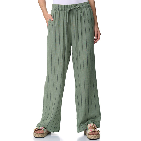 Damen Leinen-Hose mit Tunnelzug