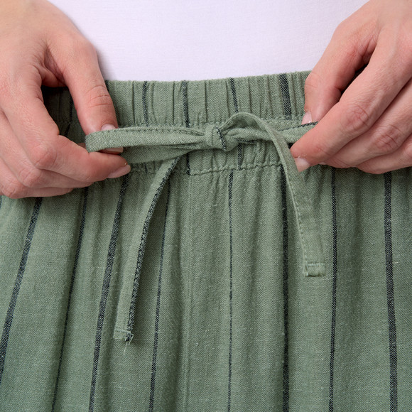 Damen Leinen-Hose mit Tunnelzug