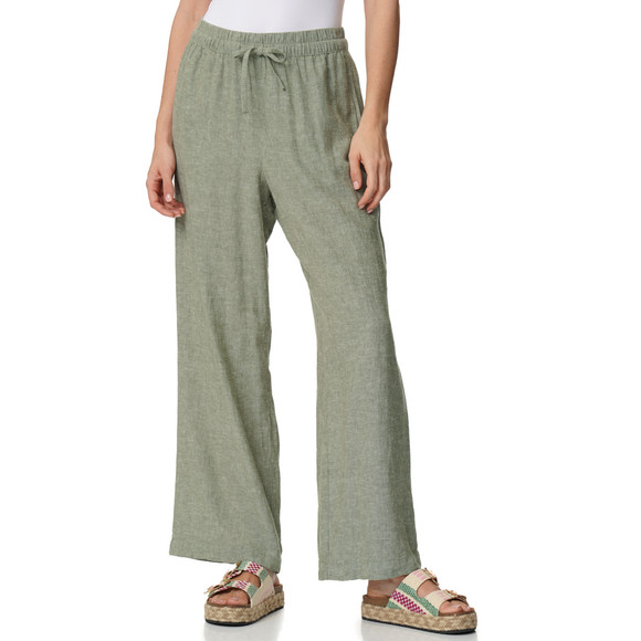 Damen Leinen-Hose mit Tunnelzug
