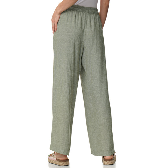Damen Leinen-Hose mit Tunnelzug