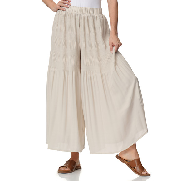 Damen Plissee-Hose mit weitem Bein
