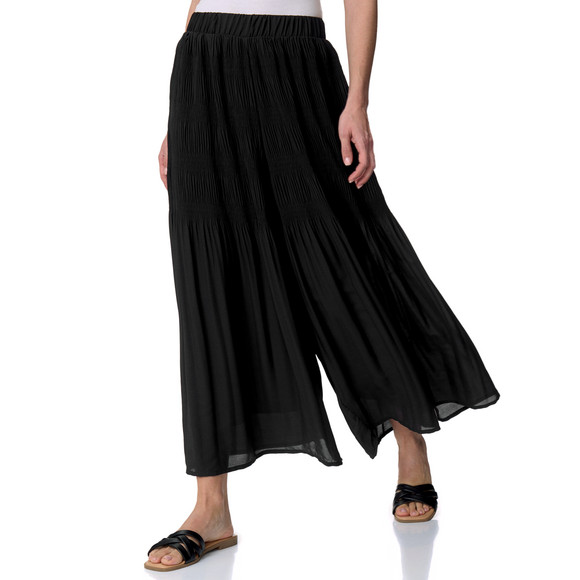 Damen Plissee-Hose mit weitem Bein