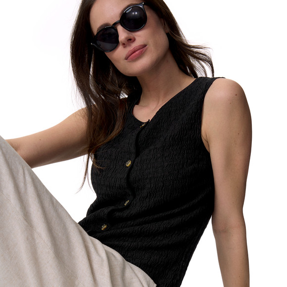 Damen Top mit Knopfleiste