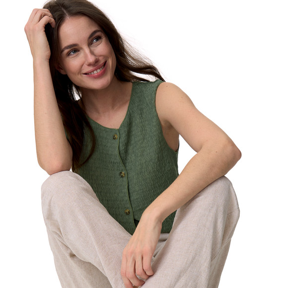 Damen Top mit Knopfleiste