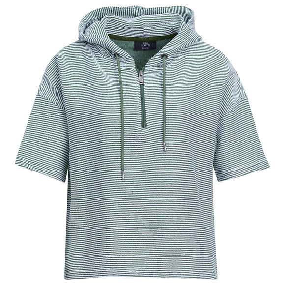 Damen T-Shirt mit Kapuze dunkelgrün