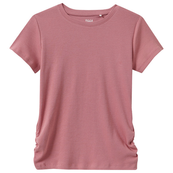 Mädchen T-Shirt mit Rippstruktur