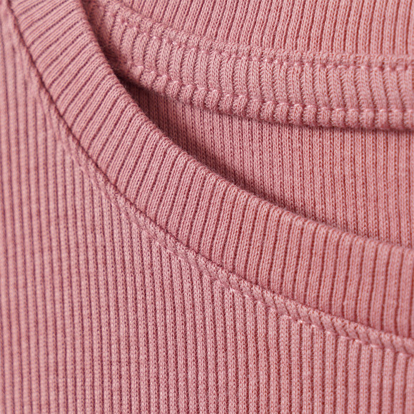 Mädchen T-Shirt mit Rippstruktur