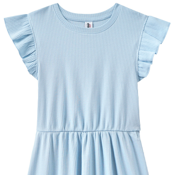 Mädchen Kleid mit Rippstruktur