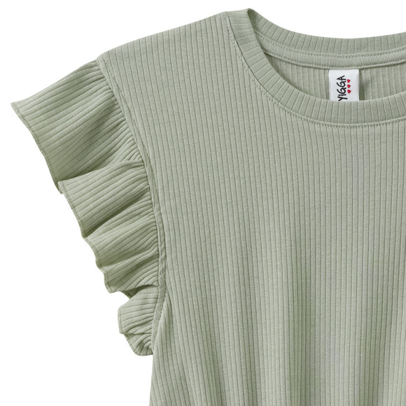 Mädchen Kleid mit Rippstruktur