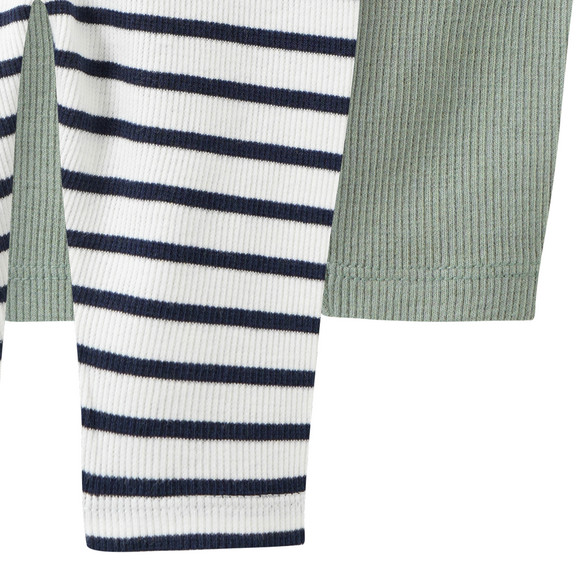 2 Newborn Leggings mit Rippstruktur