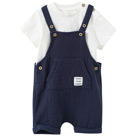 Newborn Set mit Latzshorts und T-Shirt