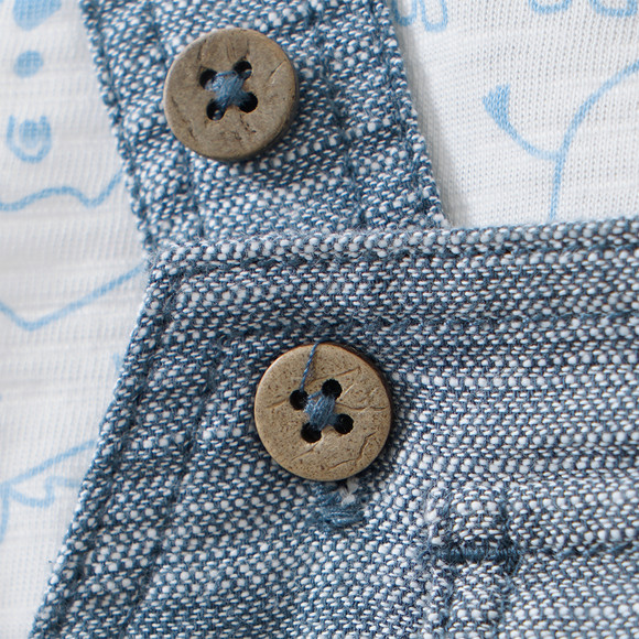 Newborn Set mit Latzshorts und T-Shirt