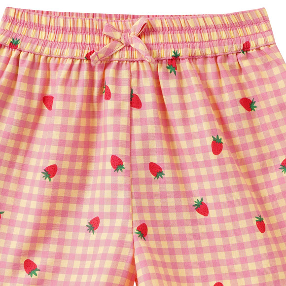 Mädchen Shorts mit Erdbeer-Print