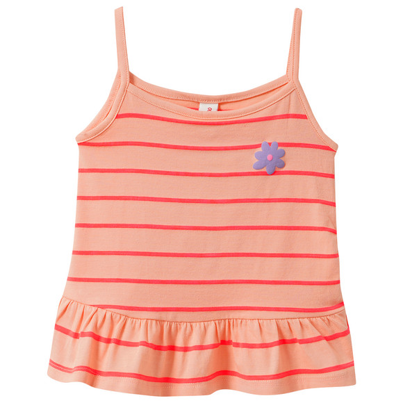Mädchen Top mit Streifen apricot / orange