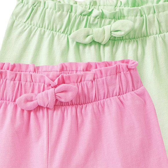 2 Mädchen Shorts mit Zierschleife