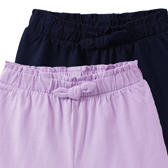 2 Mädchen Shorts mit Zierschleife