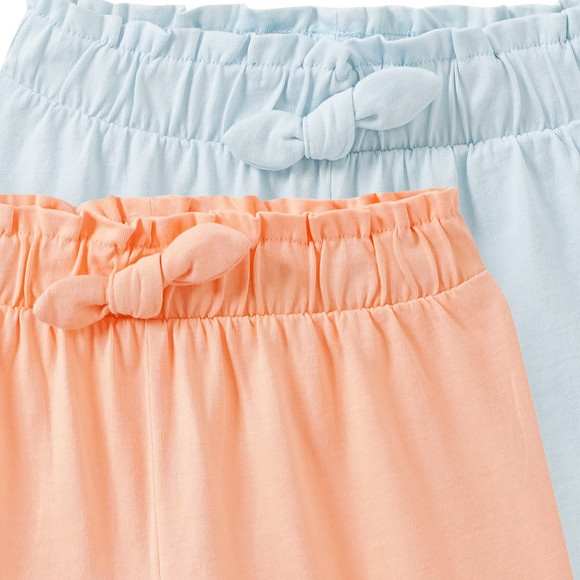 2 Mädchen Shorts mit Zierschleife