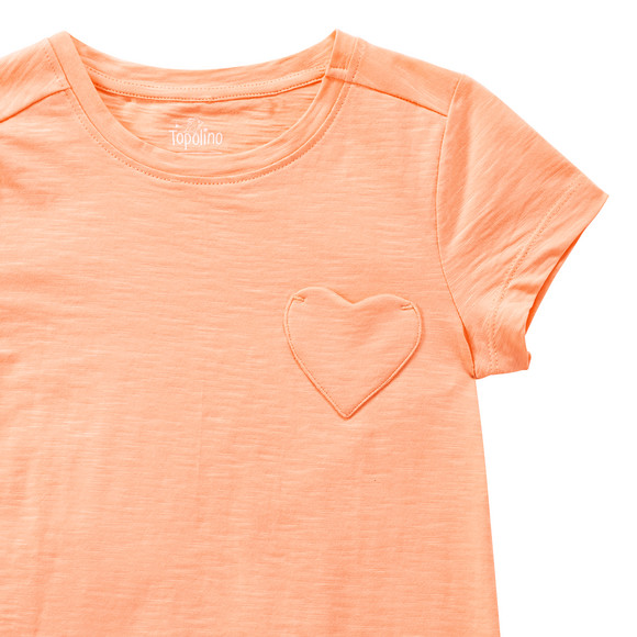 Mädchen T-Shirt mit Herz-Tasche