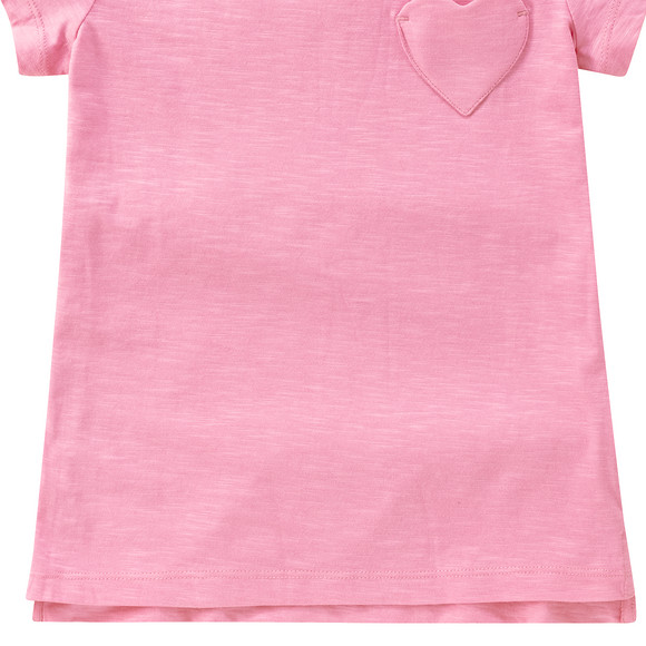 Mädchen T-Shirt mit Herz-Tasche