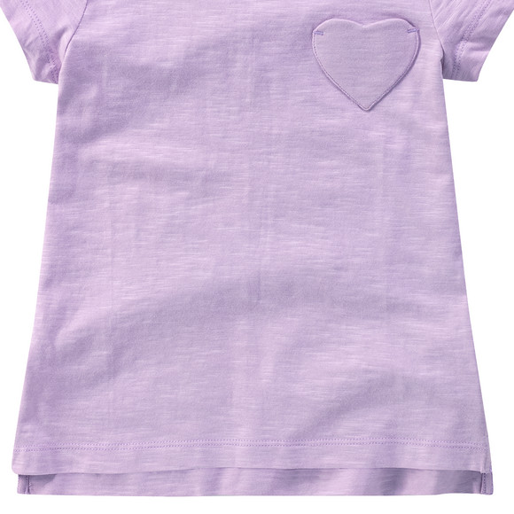 Mädchen T-Shirt mit Herz-Tasche