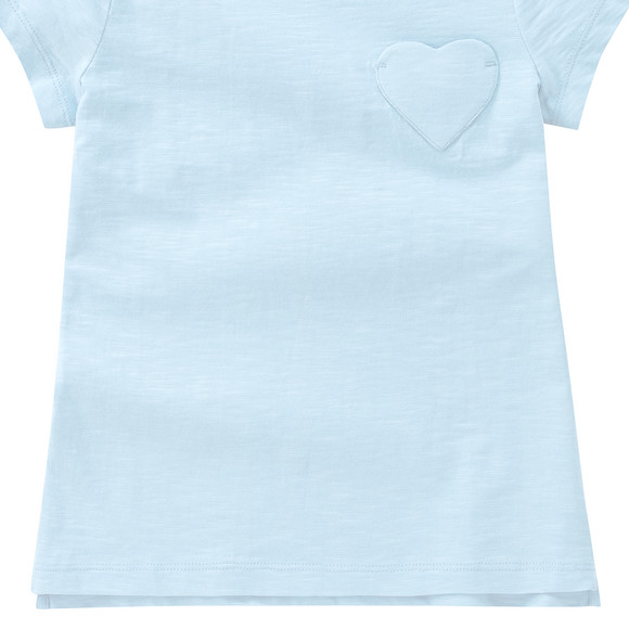 Mädchen T-Shirt mit Herz-Tasche